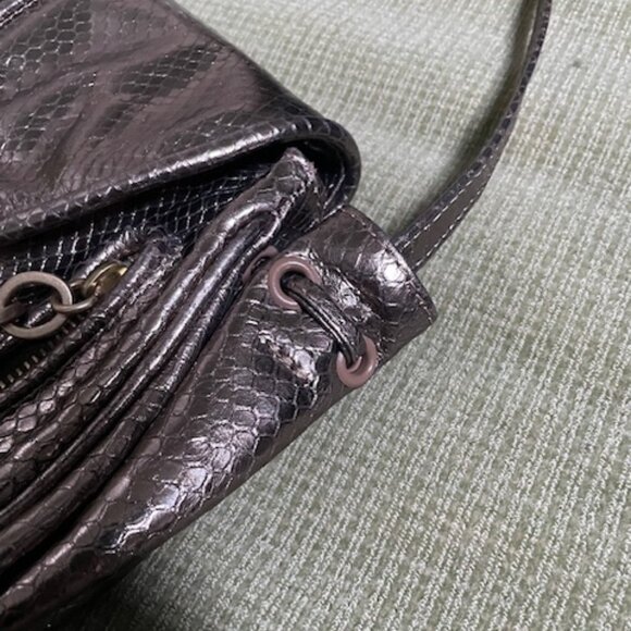 See by Chloe NWOT Metal Gray Leather Crossbody - Picture 10 of 10
